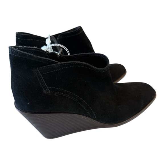 Lucky Brand Macawi Wedge Booties in Black Leather Suede Women’s Size 9.5 Boho - Picture 8 of 8
